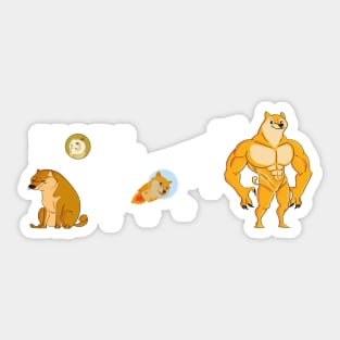 DOGE dogecoin HODL Sticker